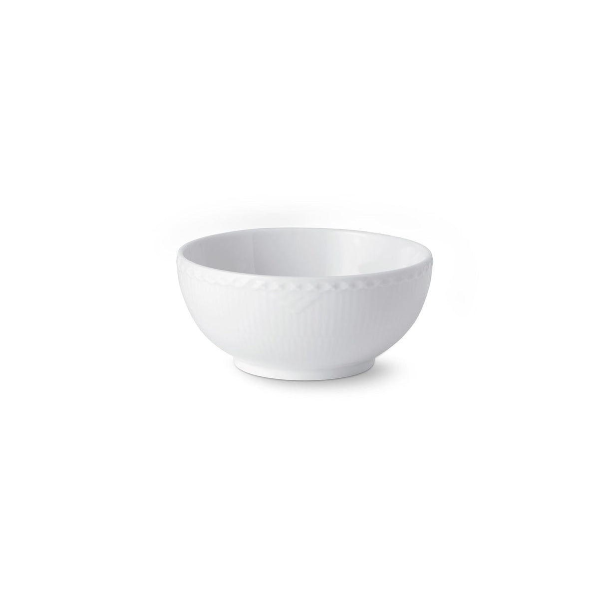 White Fluted Half Lace Bowl, 73 cl - US 3249