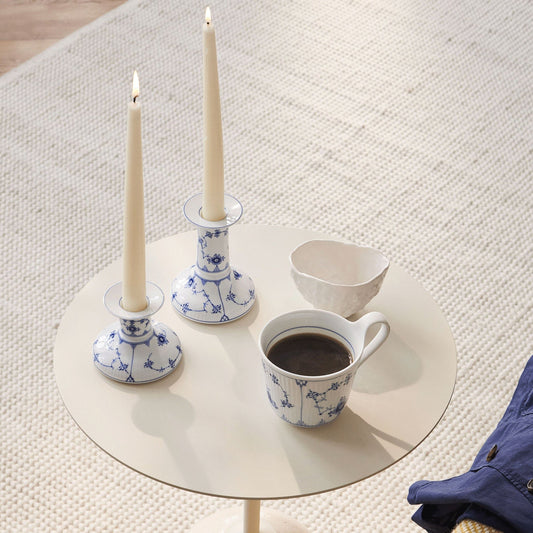 Blue Fluted Plain Candle Holder, 7.5 cm - US 2759