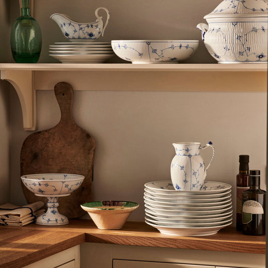 Blue Fluted Plain Tureen with Lid, 460 cl - US 4068