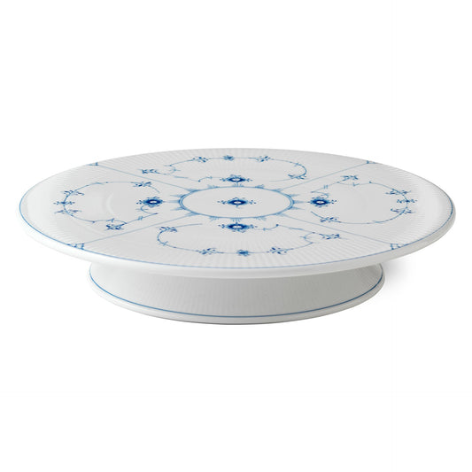 Blue Fluted Plain Dish on Stand, 32 cm - US 1952