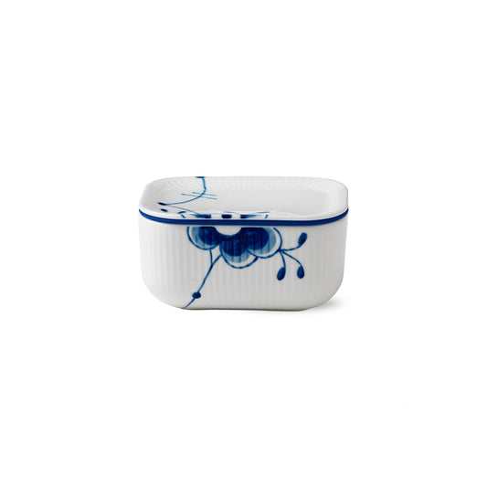Blue Fluted Mega Butter Jar with Lid, 6.8 cm - US 8520