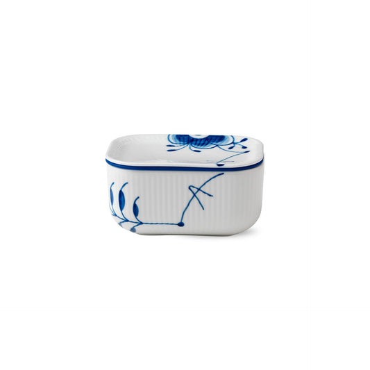 Blue Fluted Mega Butter Jar with Lid, 6.8 cm - US 8520