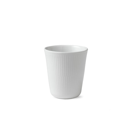White Fluted Thermal Mug, 29 cl - US 7380