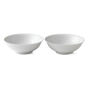 White Fluted Bowl, 35 cl, 2 pcs - US 4573