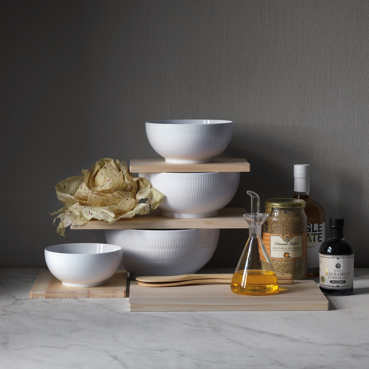White Fluted Bowl, 110 cl - US 2474