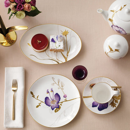 Flora High Handle Cup and Saucer, Pansy, 27 cl - US 0226