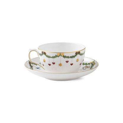 Star Fluted Christmas Cup and Saucer, 32 cl - US 3801