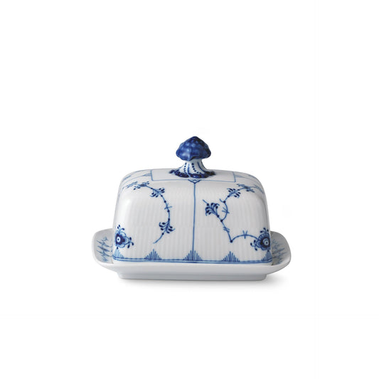 Blue Fluted Plain Butter Dish, 42 cl - US 7720
