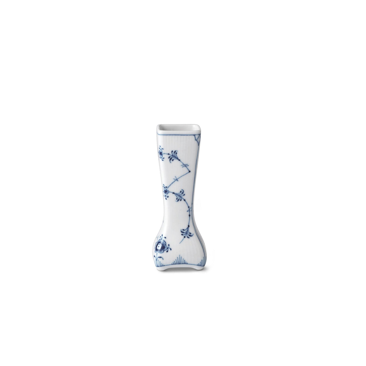 Blue Fluted Plain Vase, 12 cm - US 8481