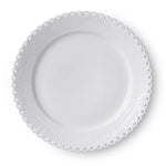 White Fluted Full Lace Plate, 27 cm - US 8162
