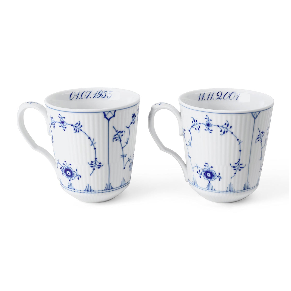 Blue Fluted Plain Cup, Bespoke, 37 cl, 2 pcs - US 7146
