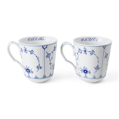 Blue Fluted Plain Cup, Bespoke, 37 cl, 2 pcs - US 7146