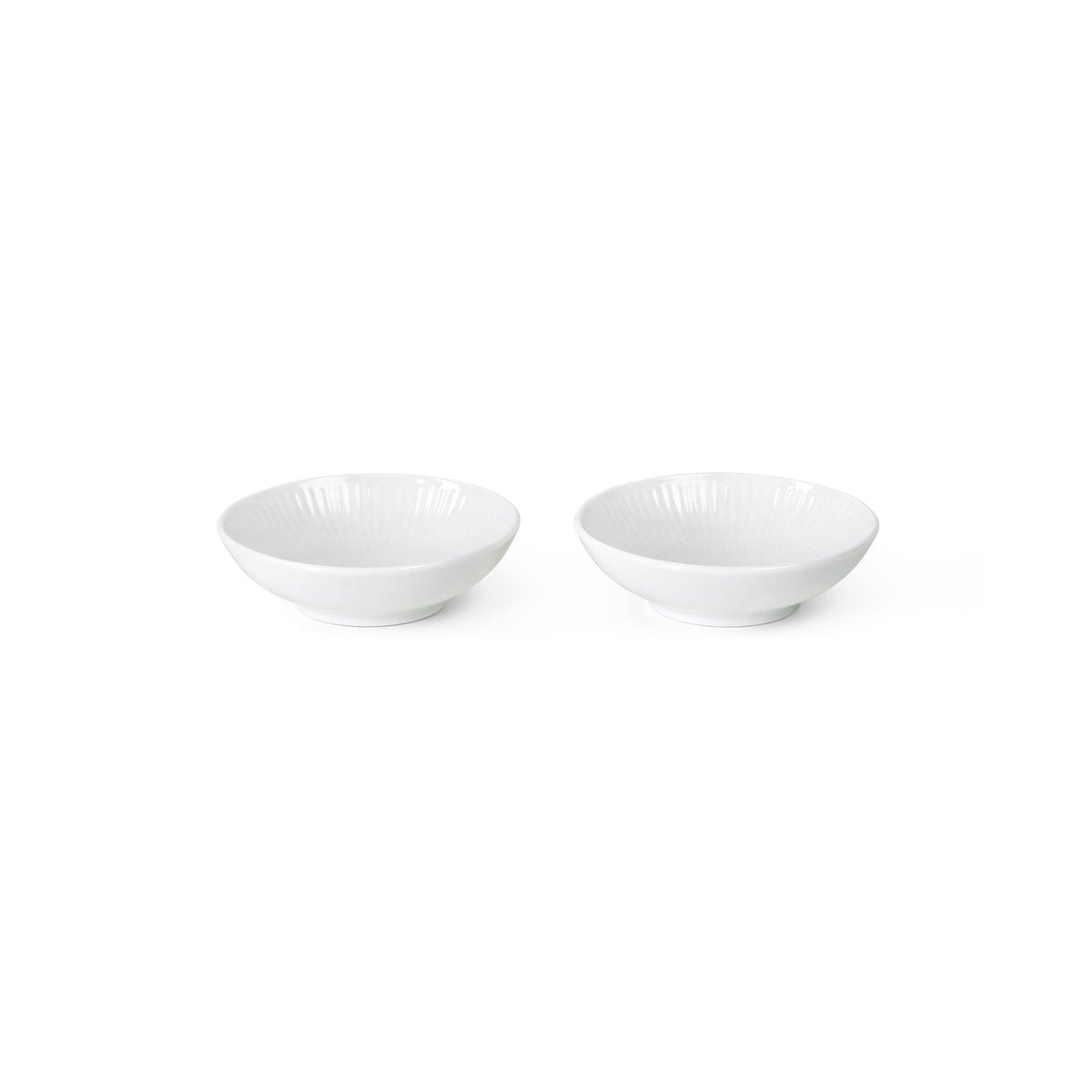 White Fluted Bowl, 9 cl, 2 pcs - US 1903