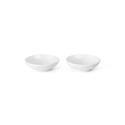 White Fluted Bowl, 9 cl, 2 pcs - US 1903