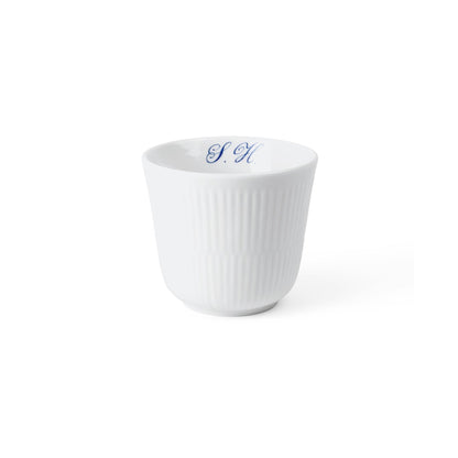 White Fluted Thermal Mug, Bespoke, 26 cl - US 8940