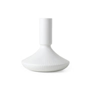 White Fluted Candle Holder, 12 cm - US 3793