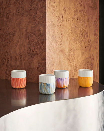 Fluted Contrast Marble Mug, Fiery Yellow, 35 cl - US 8396