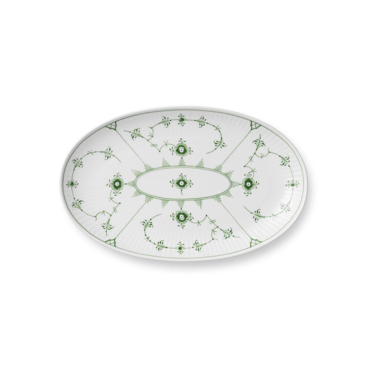 Green Fluted Plain Assiette, 23.5 cm - US 1108