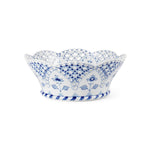 Blue Fluted Full Lace Fruit Basket, 23 cm - US 2360
