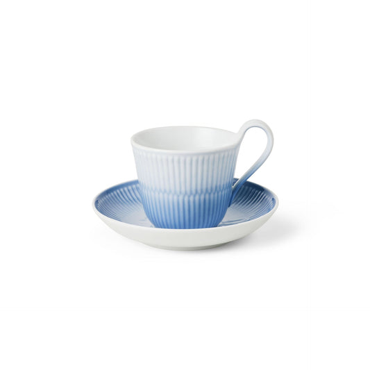 Iris High Handle Cup and Saucer, Blue, 25 cl - US 8628